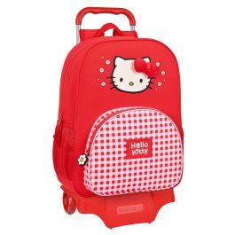 Mochila Escolar con Ruedas Hello Kitty Spring Rojo (33 x 42 x 14 cm)