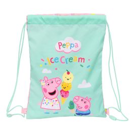 Bolsa Mochila con Cuerdas Peppa Pig Ice cream Rosa Menta 26 x 34 x 1 cm