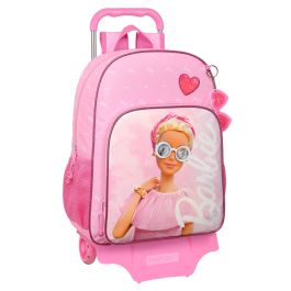 Mochila Escolar con Ruedas Barbie Girl Rosa 33 x 42 x 14 cm