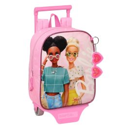 Mochila Escolar con Ruedas Barbie Girl Rosa 22 x 27 x 10 cm