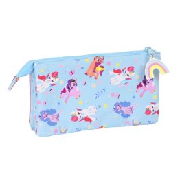 Portatodo Triple My Little Pony Wild & free Azul Rosa 22 x 12 x 3 cm