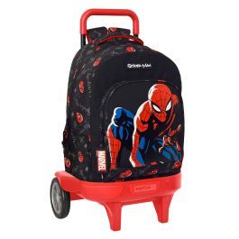 Mochila Escolar con Ruedas Spiderman Hero Negro 33 X 45 X 22 cm