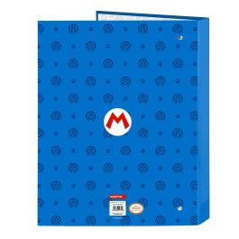 Carpeta de anillas Super Mario Play Azul Rojo A4 26.5 x 33 x 4 cm