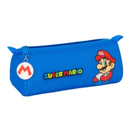 Estuche Escolar Super Mario Play Azul Rojo 21 x 8 x 7 cm