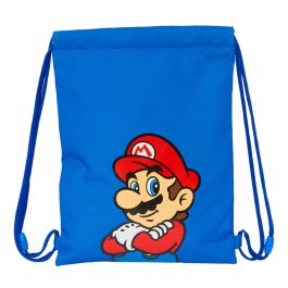 Bolsa Mochila con Cuerdas Super Mario Play Azul Rojo 26 x 34 x 1 cm