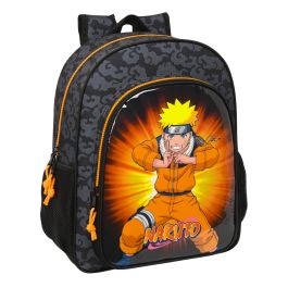 Mochila Escolar Naruto Negro Naranja 32 X 38 X 12 cm