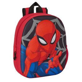 Mochila Escolar 3D Spider-Man Negro Rojo 27 x 33 x 10 cm Precio: 13.95000046. SKU: B1EZQ8XLLN
