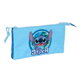 Estuche Escolar Stitch Azul 22 x 12 x 3 cm
