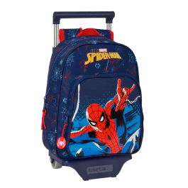 Mochila Escolar con Ruedas Spider-Man Neon Azul marino 27 x 33 x 10 cm Precio: 35.88999997. SKU: B136D8L5RQ