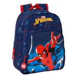 Mochila Escolar Spider-Man Neon Azul marino 27 x 33 x 10 cm