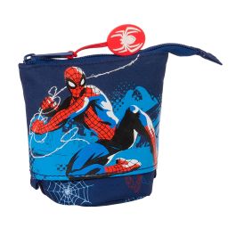 Estuche Cubilete Spider-Man Neon Azul marino 8 x 19 x 6 cm