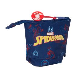 Estuche Cubilete Spider-Man Neon Azul marino 8 x 19 x 6 cm