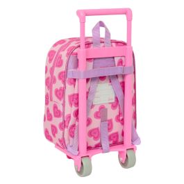 Mochila Escolar con Ruedas Barbie Love Rosa 22 x 27 x 10 cm