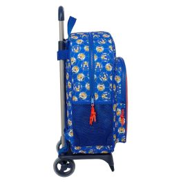 Mochila Escolar con Ruedas Sonic Prime Azul 33 x 42 x 14 cm