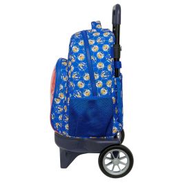 Mochila Escolar con Ruedas Sonic Prime Azul 33 x 45 x 22 cm