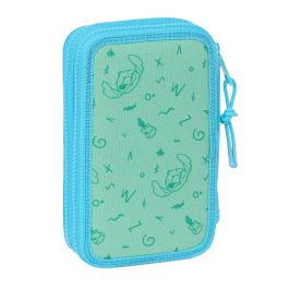 Plumier Escolar Safta Doble Pequeño 28 Piezas Stitch Aloha 195x125X40 mm