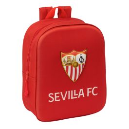 Mochila Escolar Sevilla Fútbol Club Rojo 22 x 27 x 10 cm 3D