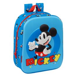 Mochila Escolar Mickey Mouse Clubhouse Azul 22 x 27 x 10 cm 3D