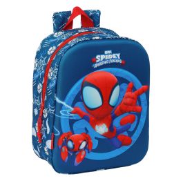 Mochila Escolar Spider-Man Rojo Azul marino 22 x 27 x 10 cm 3D