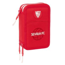 Plumier Triple Sevilla Fútbol Club Rojo 12,5 x 19,5 x 5,5 cm 36 Piezas