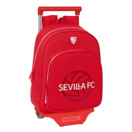 Mochila Escolar con Ruedas Sevilla Fútbol Club Rojo 28 x 34 x 10 cm