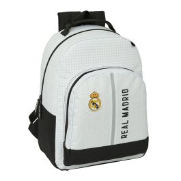 Mochila Escolar Real Madrid C.F. 24/25 Blanco Gris 32 x 42 x 15 cm