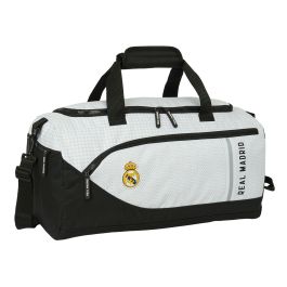 Bolso Bandolera Safta Blanco Negro 50 x 25 x 25 cm