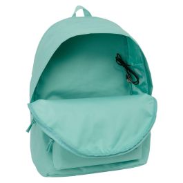 Mochila doble para portatil 15,6"+usb f.c.barcelona chica musgo 31x44x18 cm