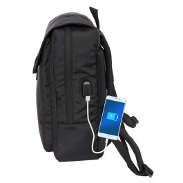 Mochila con solapa portatil 13,3''+usb f.c.barcelona premium 29x39x12 cm