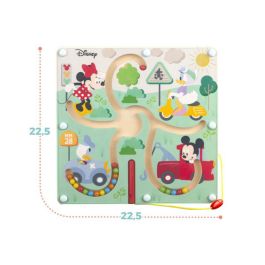 WOOMAX Laberinto Magnético de Madera Baby Disney para Bebés +12 Meses - Juguete Educativo 23x23cm