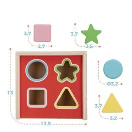 Disney Cubo de Formas de Madera Mickey Minnie Mouse para Bebés +12 Meses - Juguete Educativo de 5 Piezas