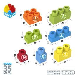 Colorbaby Cubo De Bloques De Construcción Basic Infantil 35 Piezas C-Surtidos +18 Meses