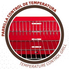 Barbacoa de Carbón con Ruedas Aktive Acero Plástico Metal esmaltado 66 x 85 x 44 cm Rojo