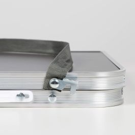 Mesa de camping plegable de aluminio color antracita 60x40x25cm