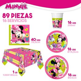 Set Artículos de Fiesta Minnie Mouse Happy Deluxe 89 Piezas 16