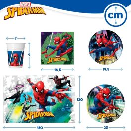 Set Artículos de Fiesta Spiderman Happy Deluxe 89 Piezas Set Artículos de Fiesta Spiderman Happy Deluxe 89 Piezas