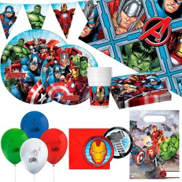 Set Artículos de Fiesta The Avengers 66 Piezas