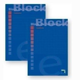 Bloc de Notas Pacsa Azul A4 50 Hojas 4 mm (10 Unidades)