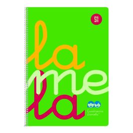 Cuaderno Lamela Fluor Verde Din A4 5 Piezas 80 Hojas