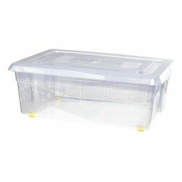 Caja de Almacenamiento con Ruedas Con Tapa Transparente 32 L (6 Unidades)