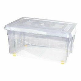 Caja de Almacenamiento con Ruedas Con Tapa Transparente 45 L (6 Unidades)