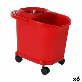 Cubo de Fregar 16 L Rojo (6 Unidades)