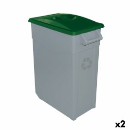 Cubo de Basura para Reciclaje Denox 65 L Verde (2 Unidades)