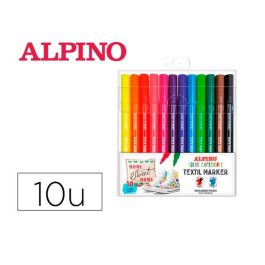 Alpino Rotuladores Permanentes Decor Color Experience Para Tejidos C-Surtidos Estuche 10 Ud