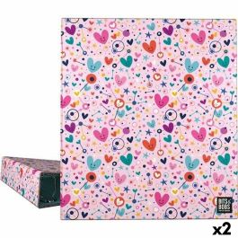 Carpeta de anillas Grafoplas Hearts Rosa A4 (2 Unidades) Precio: 18.69000001. SKU: S8424606