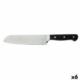 Cuchillo Santoku Quid Professional Inox Chef Black Negro Metal (Pack 6x)