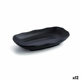 Plato Hondo Quid A'bordo Negro Plástico 25,5 cm (12 Unidades)