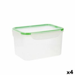 Fiambrera Quid Greenery 2,8 L Transparente Plástico (4 Unidades) (Pack 4x)