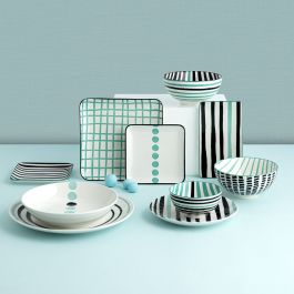 Plato Hondo Porcelana Zigzag Bidasoa 20 cm (12 Unidades)