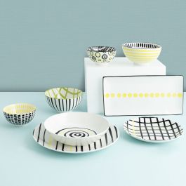 Plato Postre Porcelana Zigzag Bidasoa 19 cm (12 Unidades)